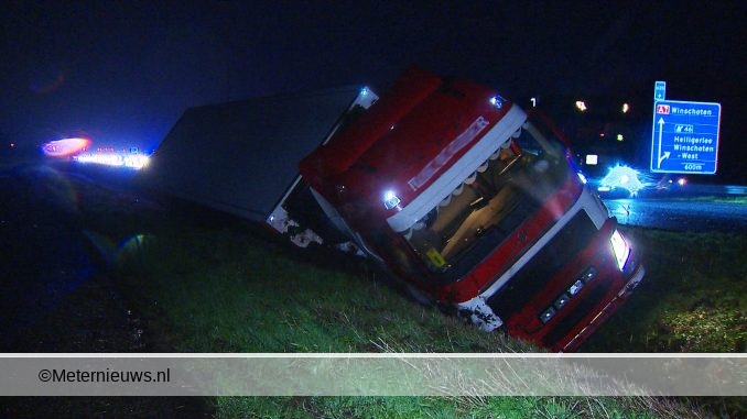 webvrachtwagen van de weg Heiligerlee