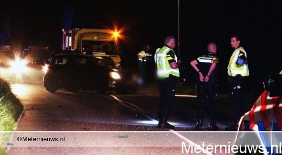Frontale aanrijding met gewonde in Harkstede. Frontale aanrijding met gewonde in Harkstede.