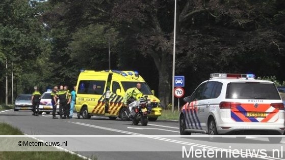 Fietser gewond na ongeval op N34 bij Gramsbergen.