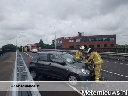 Frontale aanrijding in Meppel. Frontale aanrijding in Meppel.