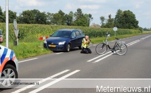 vrouw op ebike gewond n375 Ruinerwold