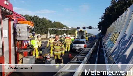 Twee gewonden na ongeval op de A28 bij Staphorst.