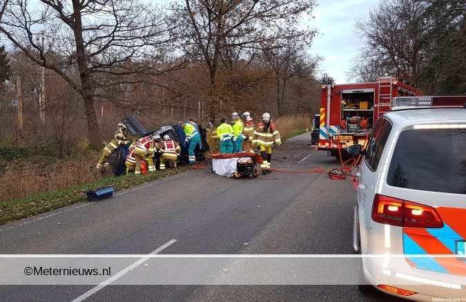 Ernstig ongeval op de Balkerweg in Witharen. Ernstig ongeval op de Balkerweg in Witharen.