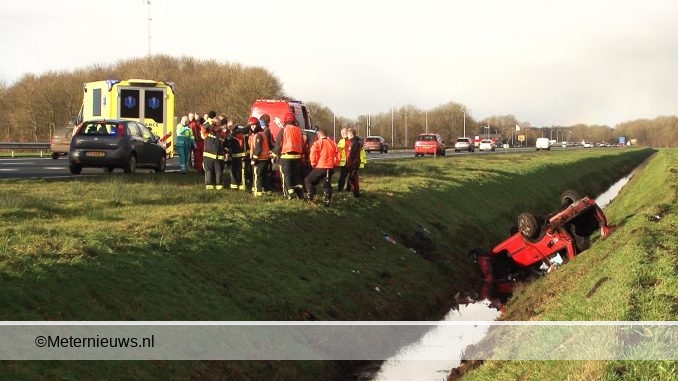 DRIE GEWONDEN NA ONGEVAL A7 SCHARMER