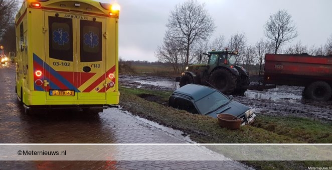 Automobilist gewond na ongeval in Hijken. Automobilist gewond na ongeval in Hijken.
