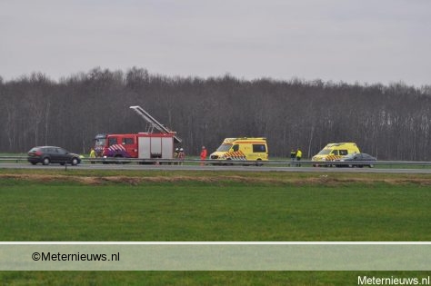 Gewonde na ongeval op A28 bij Zuidwolde.
