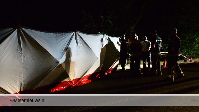 dode auto in brand ongeval Wedde2