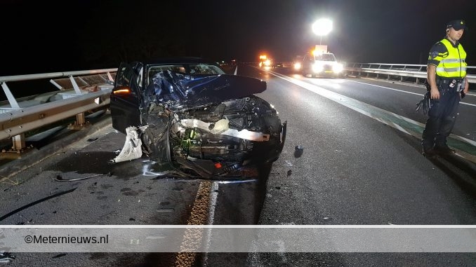 frontale aanrijding op de n34 bij Zuidlaren
