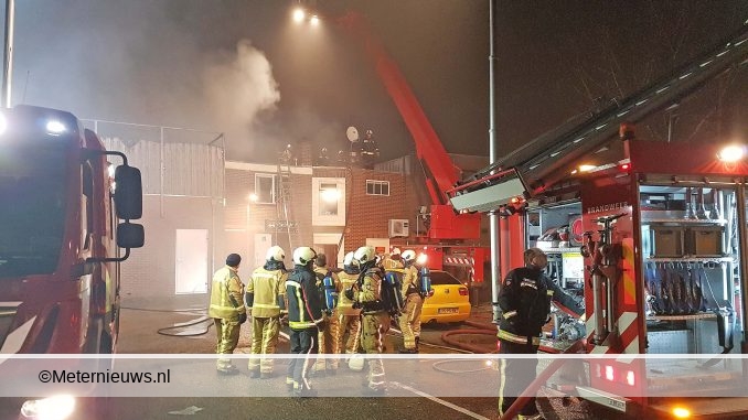 Grote brand centrum Hoogeveen