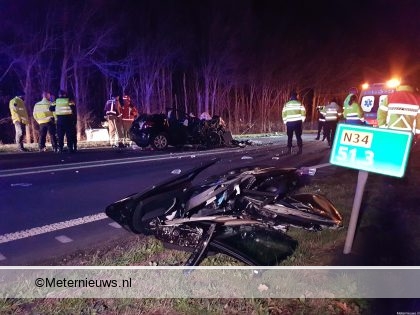 Ernstig ongeval vier gewonden N34 Dalen. Ernstig ongeval vier gewonden N34 Dalen.