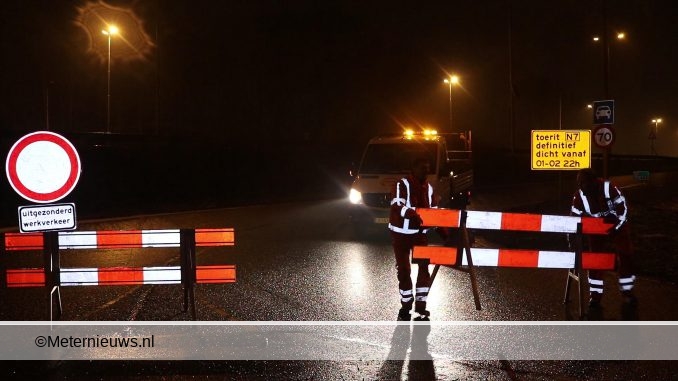Oprit N7 vanaf Kempkensberg definitief dicht ivm ombouw zuideli