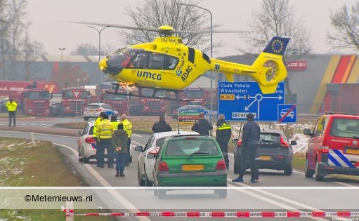 Ernstig gewonde na ongeval op N366 Nieuwe Pekela.