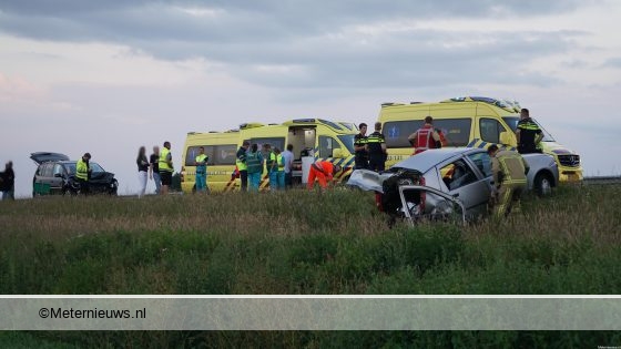 Vijf gewonden na ongeval op A37 bij Nieuw Amsterdam.