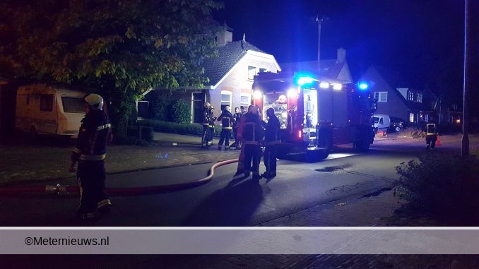 schuur brand in Westerbork
