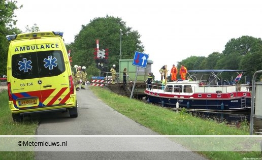 Ernstig gewonde na ongeval op spoorbrug. Ernstig gewonde na ongeval op spoorbrug.