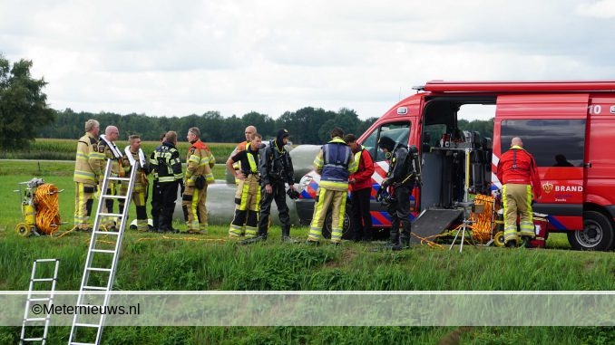 AUTO IN HET OMMERKANAAL IN OMMERKANAAL