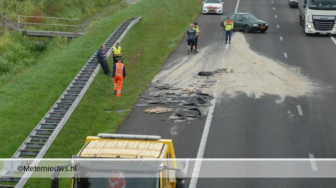 ZAND OP DE A7 BIJ MARUM ZORGT VOOR FILE