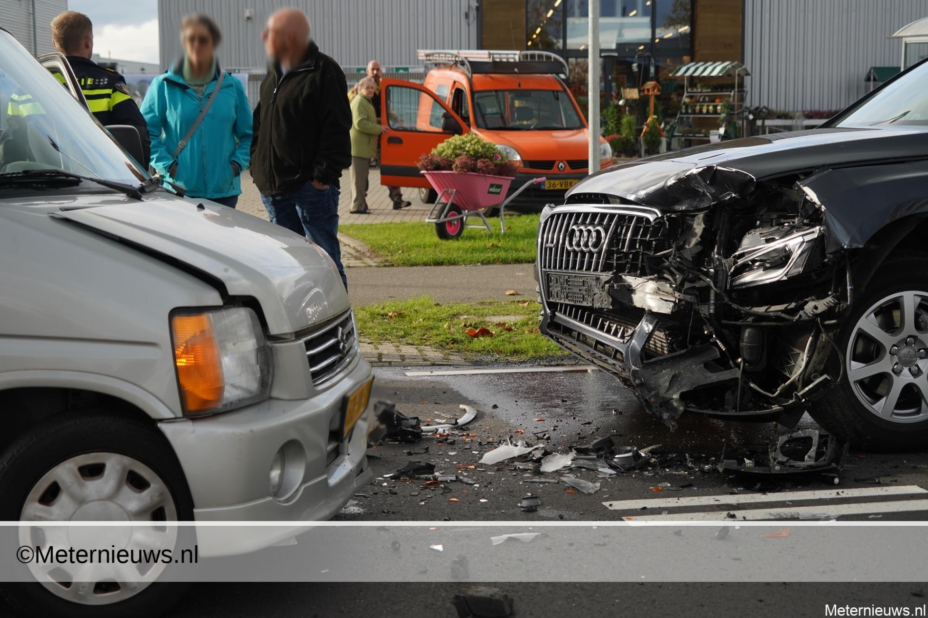 Gewonde na aanrijding in Coevorden. Gewonde na aanrijding in Coevorden.