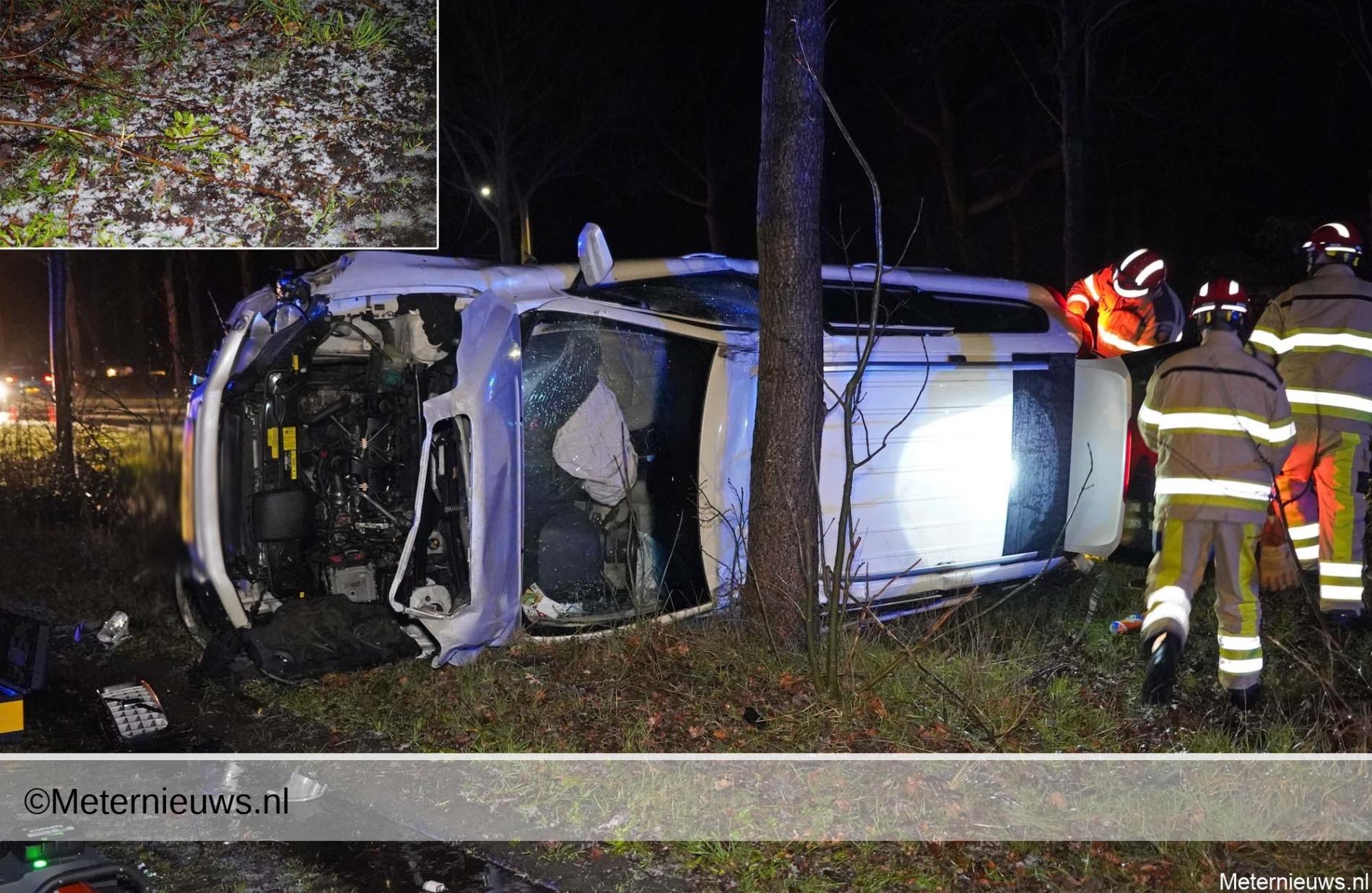 Ongeval door hagelbui N377 Nieuwleusen. Ongeval door hagelbui N377 Nieuwleusen.