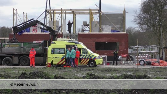 Ongeval op bouwplaats in Elim. Ongeval op bouwplaats in Elim.