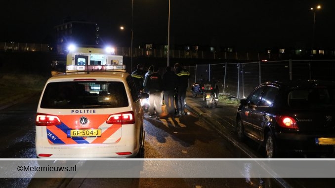 scooterrijder valt en gewond gronigen