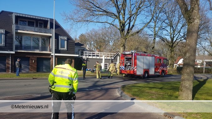 brand boven pizzeria in Borger