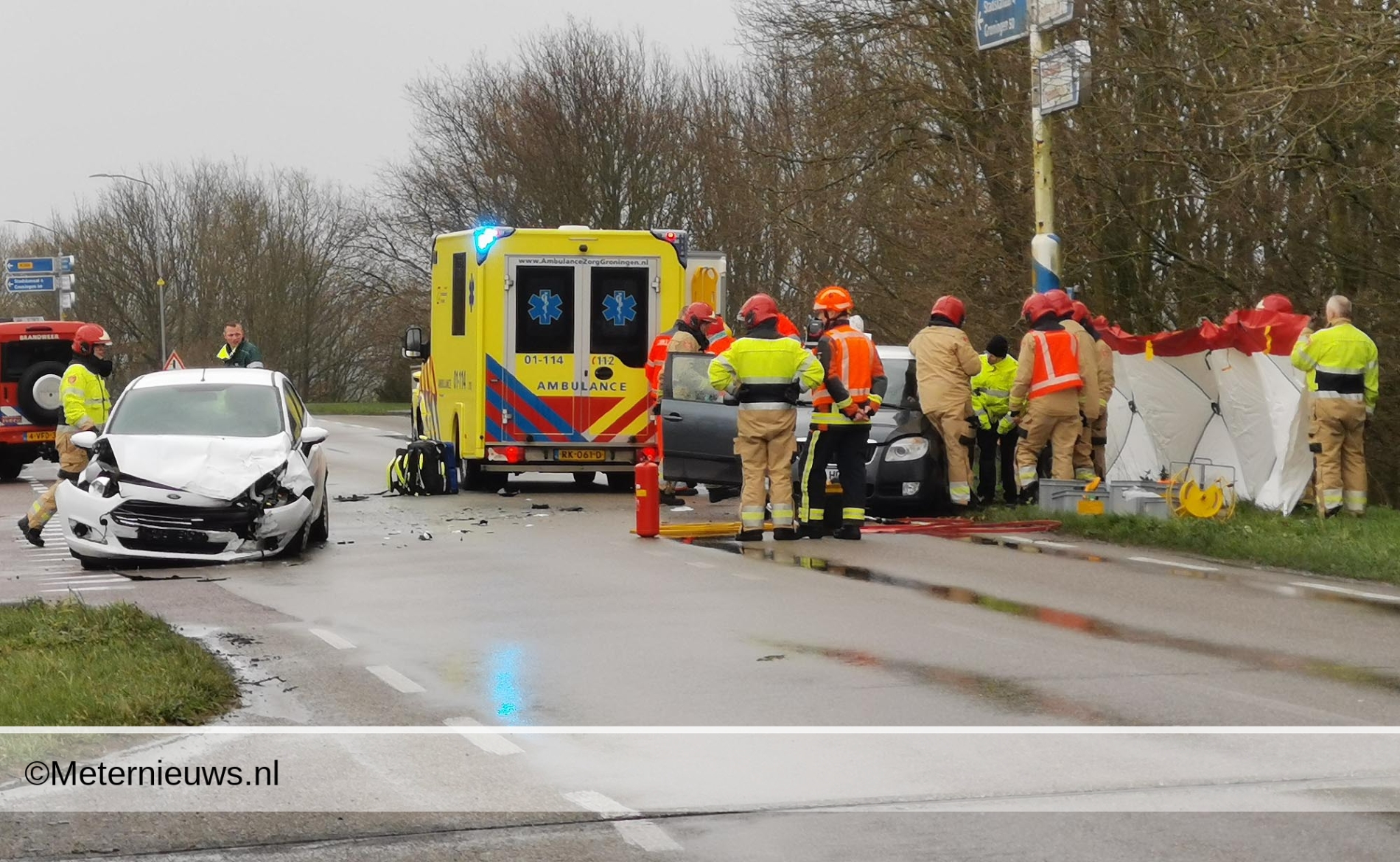 Ernstig ongeval Exloerweg Musselkanaal. Ernstig ongeval Exloerweg Musselkanaal.