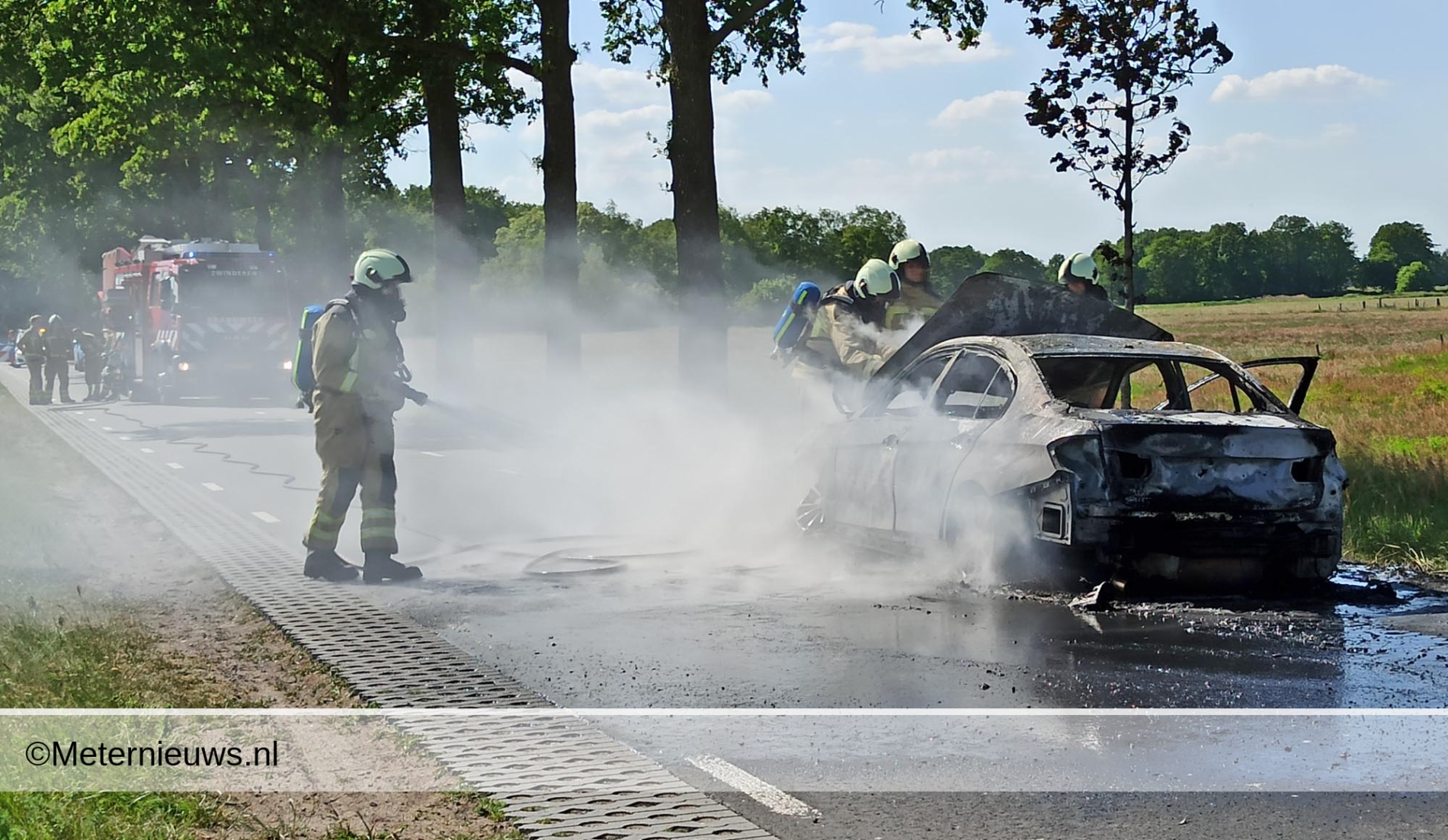 Auto in brand Holsloot