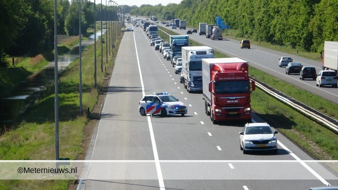 file door vrachtwagenbrand a28 De Wijk