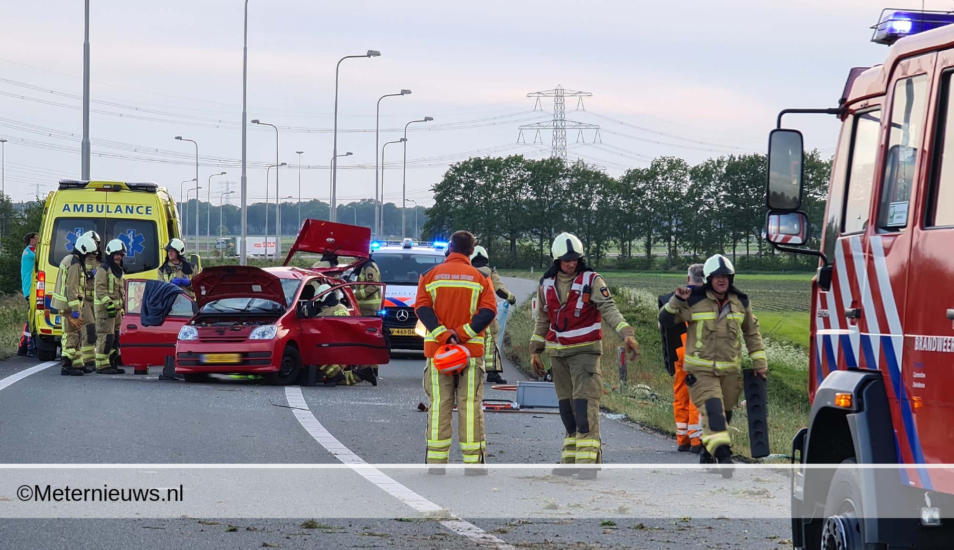 Eenzijdig ongeval A37 Wachtum. Eenzijdig ongeval A37 Wachtum.