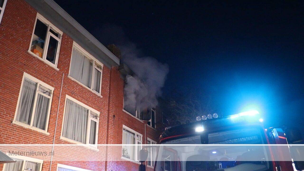 Woningbrand in Groningen (Video)
