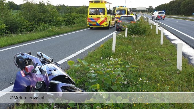 motorijder ten val bussluis knooppunt assen N33