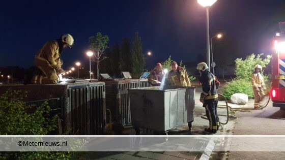 Brand in container Assen vermoedelijk brandstichting (Video).