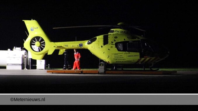 trauma heli had motor storing op Eelde