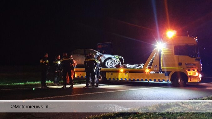 auto van de afrit n34 De Punt Zuidlaren