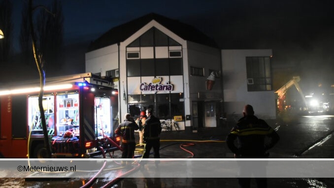 cafetaria in de brand in Groningen