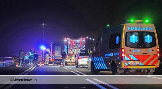 Auto in brand bij dodelijk ongeval Coevorden.