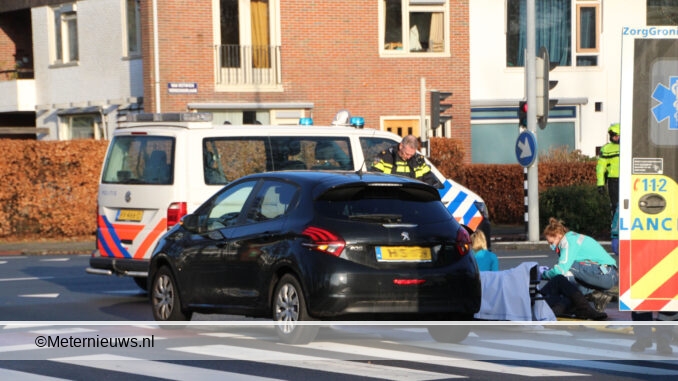 VOETGANGER VAN ZEBRA PAD GEREDEN IN GRONINGEN