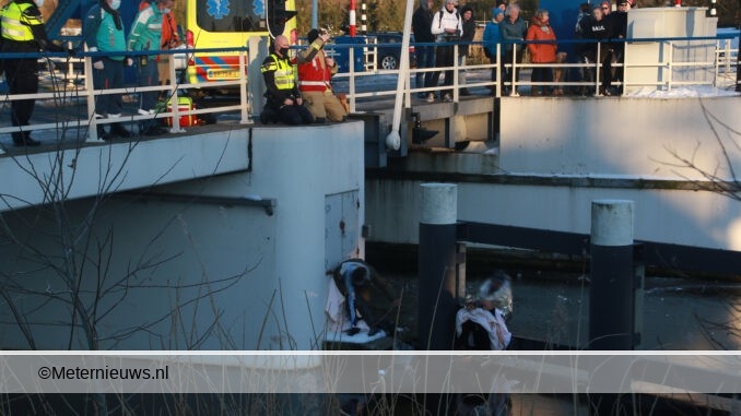 schaatsers door het ijs noord willemskanaal assen