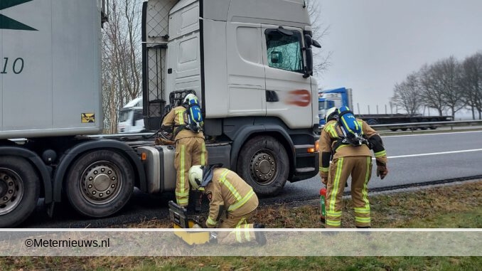 vast gelopen rem vrachtwagen a37 zwartemeer