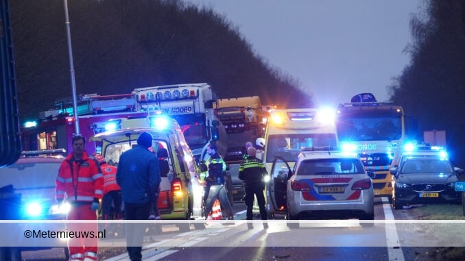 ernstig ongeval n381 Hoogersmilde