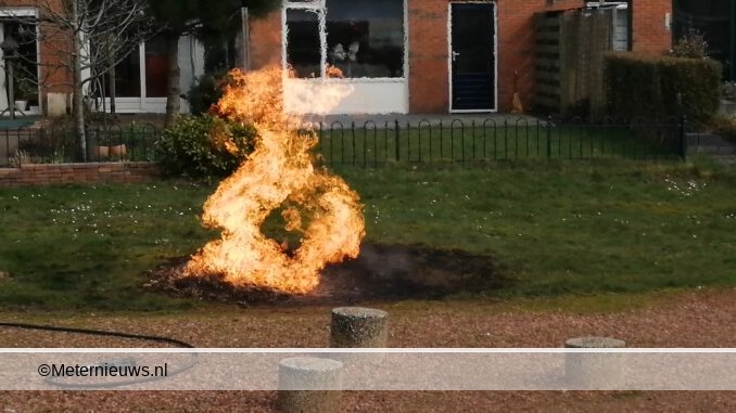 gasbrand na gaslek in Stadskanaal