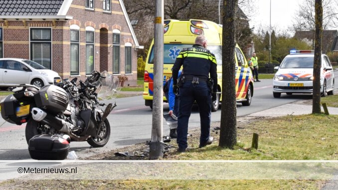 motorrijder gewodn na valpartij in Donderen2