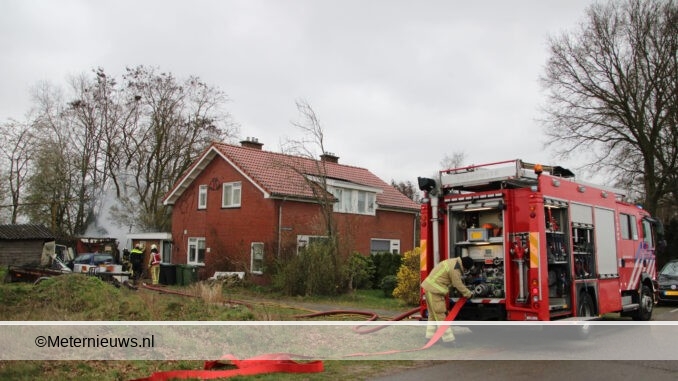 schuurtje in de brand Nieuw Amsterdam