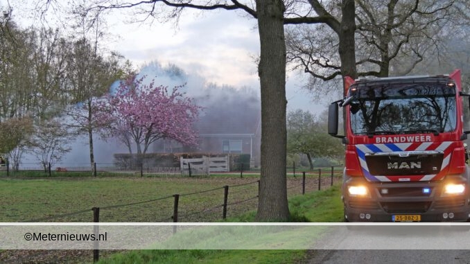 bijgebouwtje in brand Witteveen