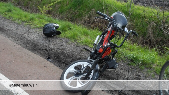 bromfietser gewond in Opende2