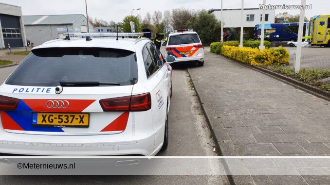 lesmotor tegen container in groningen