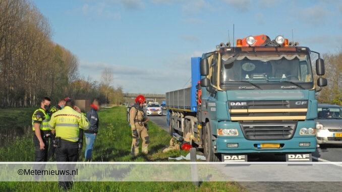 vrachtwagen motor defekt olielekkage A7 marum2