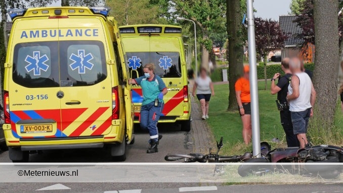 scooter en fietser botsen