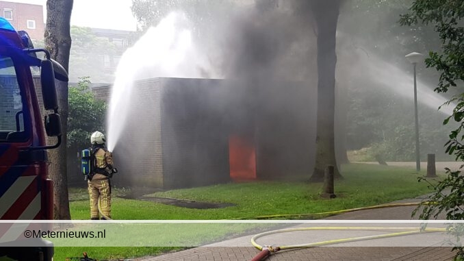 elecrtriciteitskast bij ziekenhuis Meppel in brand